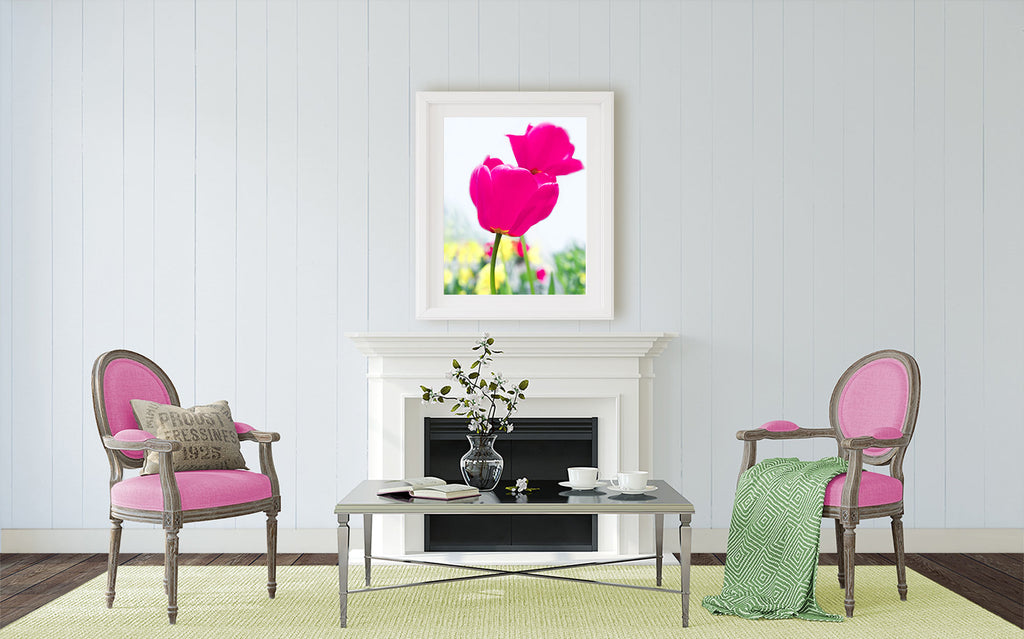 spring living room decor, neutral with a pop of color living room, traditional living room pop of color, colorful art above fireplace ideas