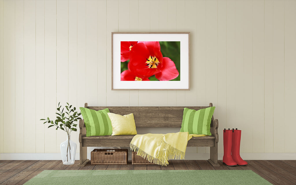 red tulip art, colorful farmhouse decor, spring entryway decor, modern farmhouse spring decor, 