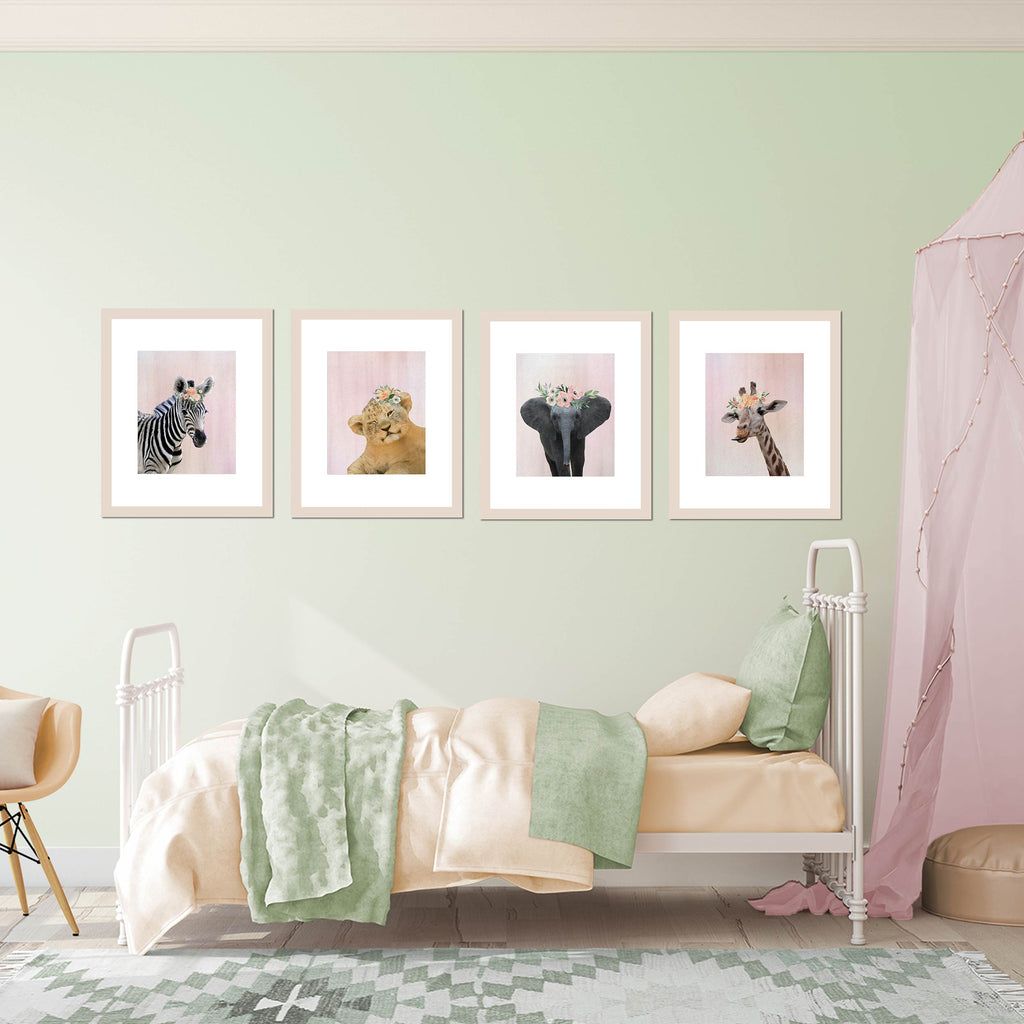 peach, green, pink, toddler, little girls, tween, bedroom, design, decor, ideas, wall art